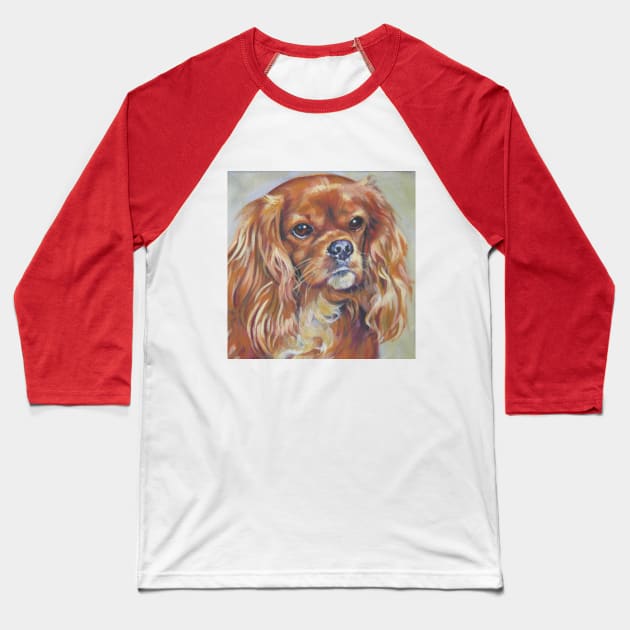 cavalier king charles spaniel fine art painting Baseball T-Shirt by LASHEPARD